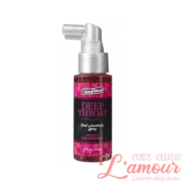 Спрей для глибокого мінету Doc Johnson GoodHead DeepThroat Spray – Sweet Strawberry 59 мл (артикул: SO2801)