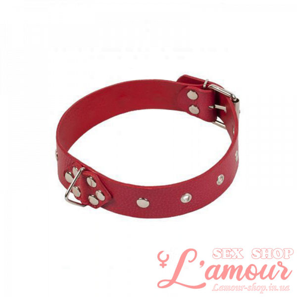 Нашийник Leather Restraints Collar, Red (артикул: 280164)