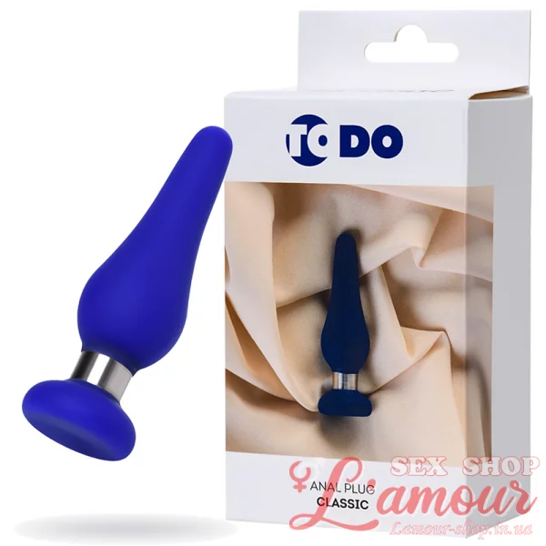 Анальна пробка ToDo By Toyfa Сlassic, розмір S, силікон, синя (артикул: 357009)