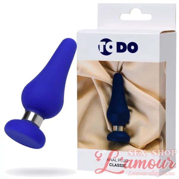 Анальна пробка ToDo By Toyfa Сlassic, силікон, синя (артикул: 357011)