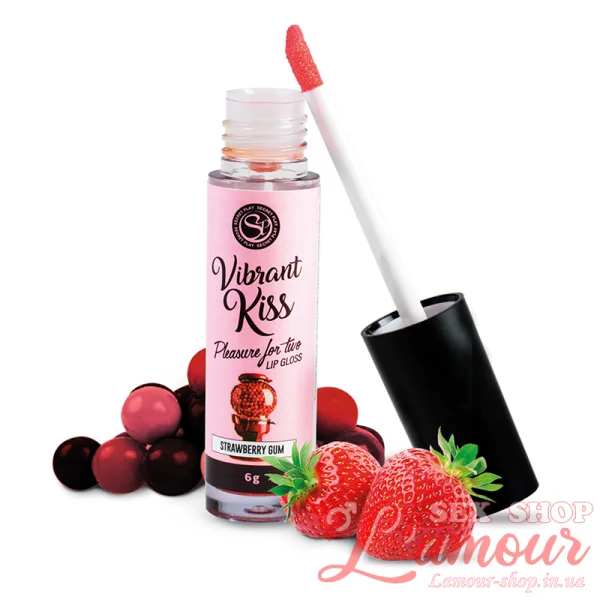 Блиск для губ LIP GLOSS VIBRANT KISS STRAWBERRY GUM (артикул: 37-3653)