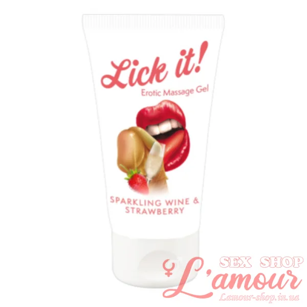 Гель Lick it 50 ml полуниця і шампанське білий туб (артикул: 42-06257440000)