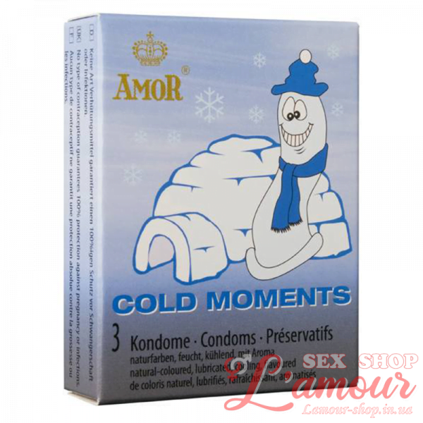 Презервативи – Amor Cold Moments, 3 шт. (артикул: 8115050325)