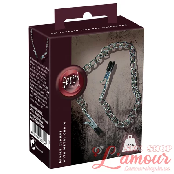 Зажими для сосків – Nipple Clamps With Metal Chain (артикул: 526827)