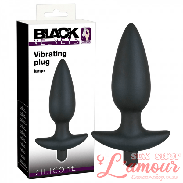 Анальна пробка – Black Velvet Vibrating Plug Large (артикул: 578185)