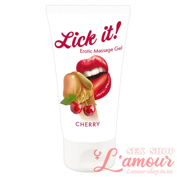 Масажний гель Lick It! Cherry, 50 мл (артикул: 625752)