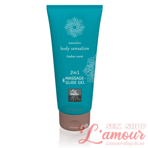 Лубрикант – Shiatsu Gel 2in1 Amber Scent, 200 мл (артикул: 67073)