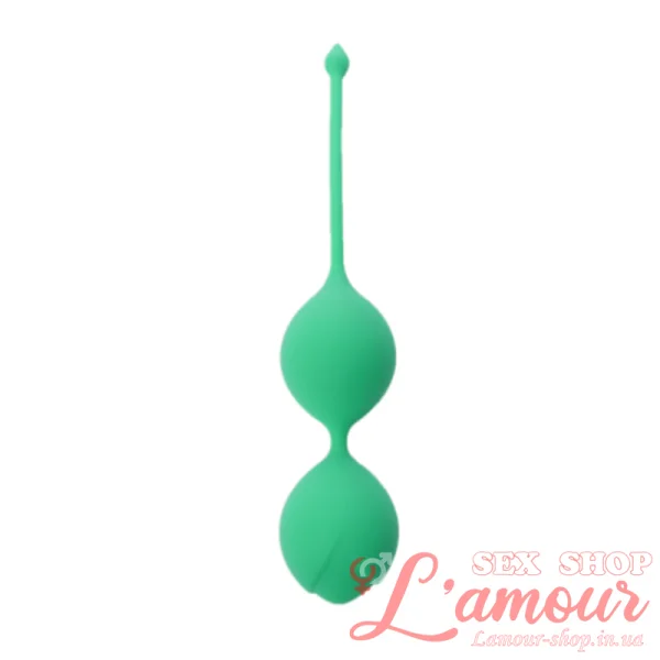 Вагінальні кульки- Silicone Kegel Balls 29mm 60g Green (артикул: 75-00007)