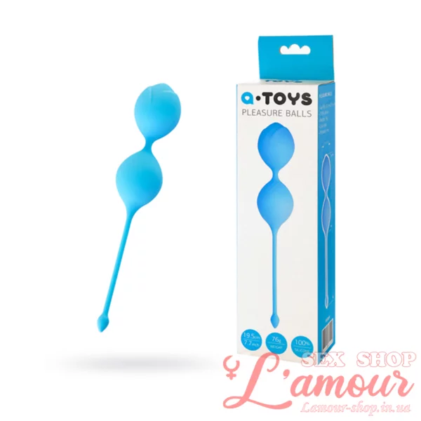Вагінальні кульки Toyfa A-Toys, силікон, блакитний (артикул: 764004)