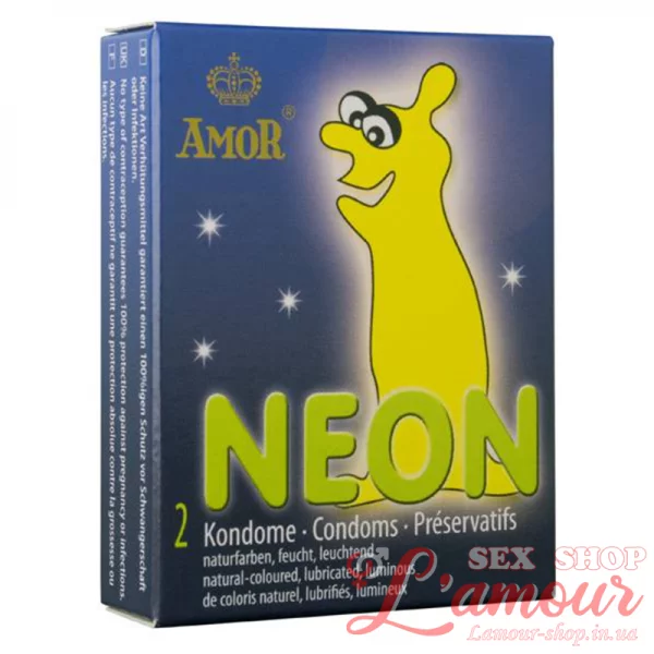 Презервативи – Amor Neon, 2 шт. (артикул: 8115050100)