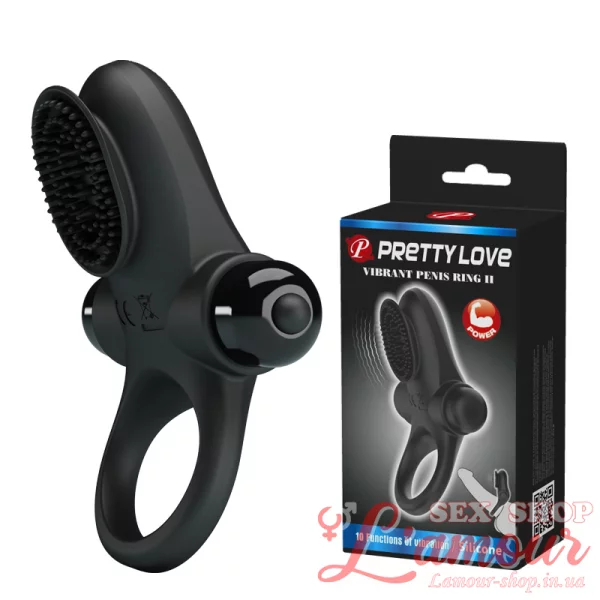 Ерекційне кільце – Pretty Love Vibrant Penis Ring II Black (артикул: BI0727)