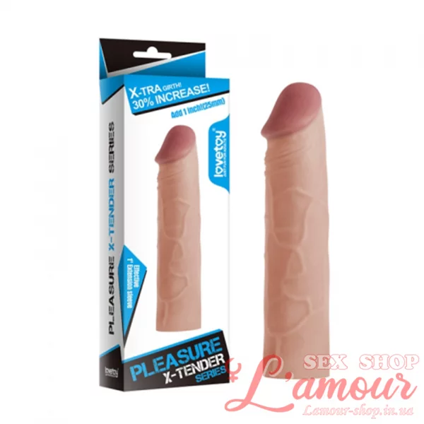 Подовжуюча насадка на пеніс – Pleasure X-Tender Penis Sleeve Flesh # 1 (артикул: LVTOY051)