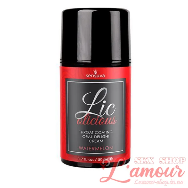 Гель для мінета Sensuva – Lic-o-licious Watermelon (50 мл), масляний, без цукру (артикул: SO3199)