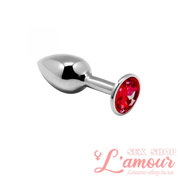 Анальна пробка з кристалом Alive Mini Metal Butt Plug Red S (артикул: SO6010)